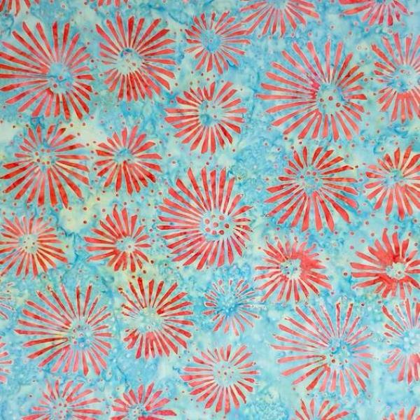 RED BLUE - Carmine - Batikstoff aus Indonesien
